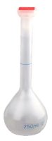 Meßkolben 250 ml, PP, mit NS 19/26 PP-Stopfen, Kl. B