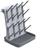 Kompaktes Abtropfgestell, 12 Steckplätze, mm, hellgrau