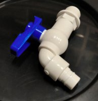 25 Liter HDPE-Faß mit Deckel, Griffen und Auslaufhahn, blau, 28x25x47 cm