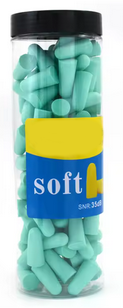 TACIT-Soft Gehörschutzstöpsel Mintgrün, 35 db, 120 St./60 Paar je Box