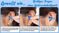 Mehrweg-Silikon-Gehörschutzstöpsel, blau, SNR...
