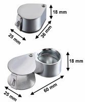 TRIPLET Einschlaglupe 10x-21 mm, faltbar, mit Etui