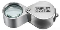 TRIPLET Einschlaglupe 30x-21 mm, faltbar, mit Etui