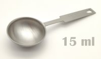 Meßlöffel-Set Typ B, Edelstahl, 1,25 ml, 2,5 ml, 5 ml + 15 ml; 4 Meßlöffel/Set