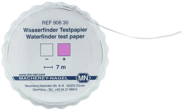 Qualitatives Wasserfinder Testpapier für Spuren von Wasser, 7m Rolle, 14 mm Breite #90630